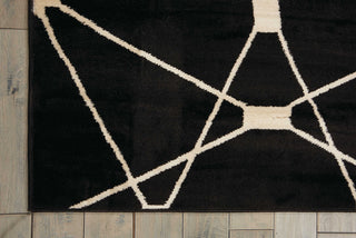 Nourison Nova NO102 Black Area Rug Corner Image