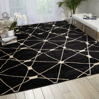 Nourison Nova NO102 Black Area Rug Room Image Feature