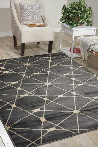 Nourison Nova NO102 Grey Area Rug Corner Image Feature