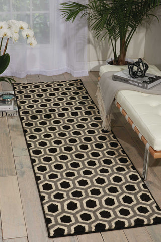 Nourison Nova NO105 Black/White Area Rug Room Image