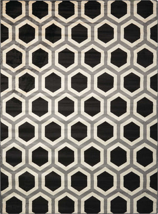 Nova NO105 Black/White Area Rug by Nourison Main Image