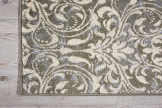 Nourison Nova NO118 Grey Area Rug Corner Image