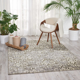 Nourison Nova NO118 Grey Area Rug Room Image Feature