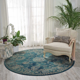 Nourison 2020 NR202 Teal Area Rug Room Image