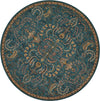 Nourison 2020 NR204 Teal Area Rug 7'5'' X 7'5'' Round