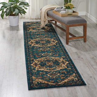 Nourison 2020 NR206 Teal Area Rug Room Image