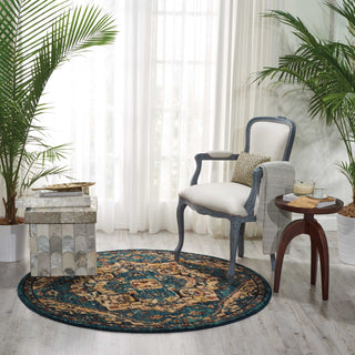 Nourison 2020 NR206 Teal Area Rug Room Image