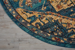 Nourison 2020 NR206 Teal Area Rug Corner Image