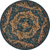 Nourison 2020 NR206 Teal Area Rug 7'5'' X 7'5'' Round
