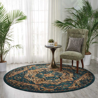 Nourison 2020 NR206 Teal Area Rug Room Image