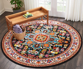 Nourison Oakdale OKD06 Black Area Rug Room Image