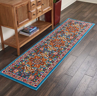 Nourison Oakdale OKD06 Blue Area Rug Room Image