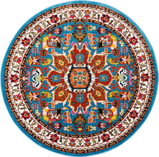 Nourison Oakdale OKD06 Blue Area Rug 5'3'' X ROUND