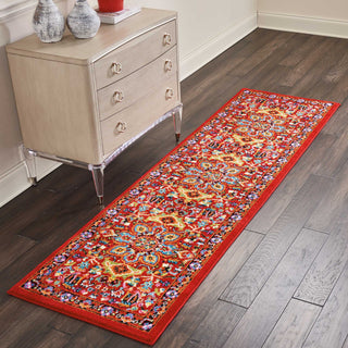 Nourison Oakdale OKD06 Red Area Rug Room Image