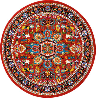 Nourison Oakdale OKD06 Red Area Rug 5'3'' X ROUND