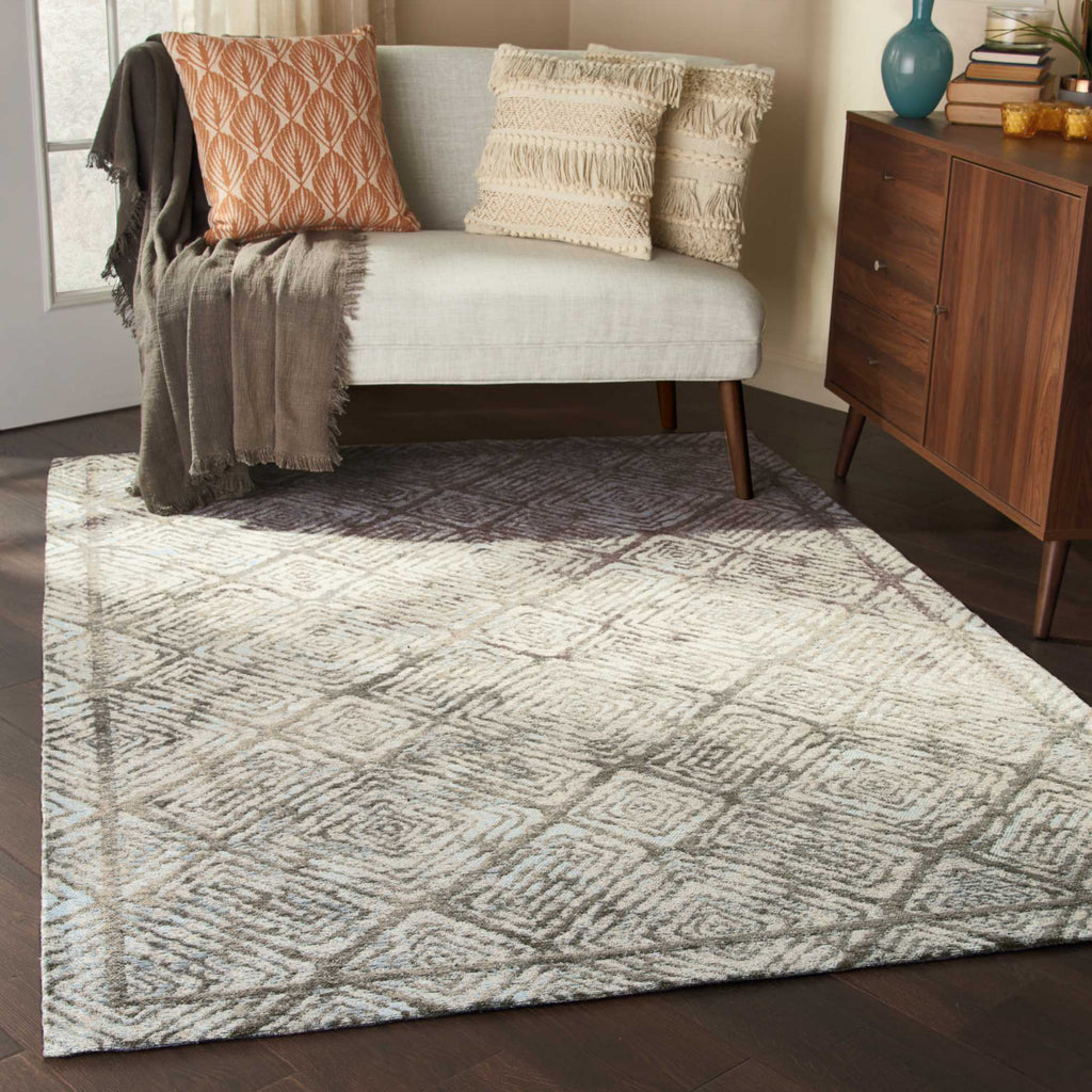 Nourison Studio Nyc Collection OM002 Fossil Area Rug by Design  Feature