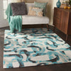 Nourison Studio Nyc Collection OM004 Midnight Teal Area Rug by Design Room Image