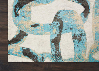 Nourison Studio Nyc Collection OM004 Midnight Teal Area Rug by Design Corner Image