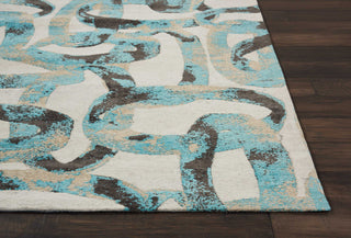 Nourison Studio Nyc Collection OM004 Midnight Teal Area Rug by Design 