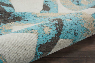 Nourison Studio Nyc Collection OM004 Midnight Teal Area Rug by Design Texture Image