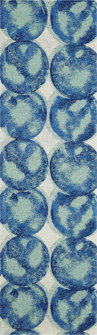 Nourison Studio Nyc Collection OM005 Aqua/Navy Area Rug by Design Main Image