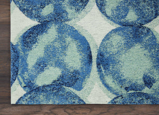 Nourison Studio Nyc Collection OM005 Aqua/Navy Area Rug by Design Corner Image