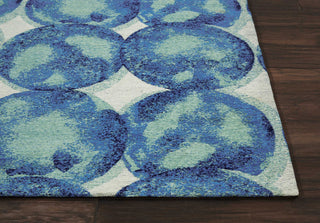 Nourison Studio Nyc Collection OM005 Aqua/Navy Area Rug by Design Detail Image