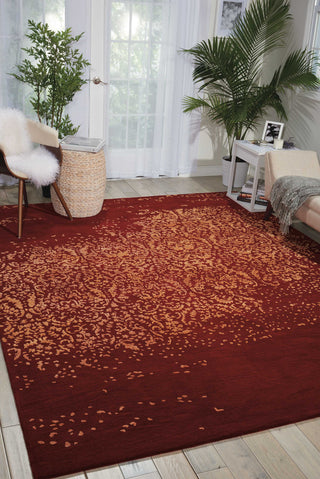 Nourison Opaline OPA08 Fire Area Rug Room Image Feature