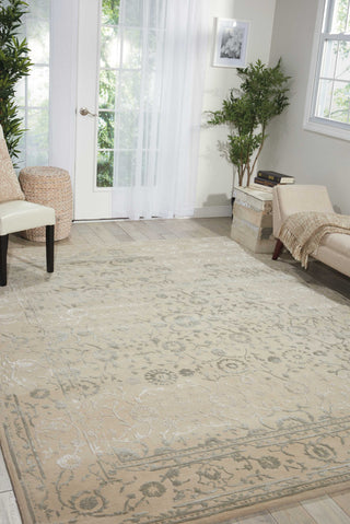 Nourison Opaline OPA11 Beige Area Rug Room Image Feature