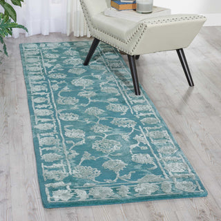 Nourison Opaline OPA12 Aqua Area Rug Room Image