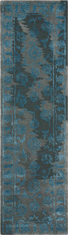 Nourison Opaline OPA12 Charcoal Blue Area Rug 2'3'' X 8' Runner