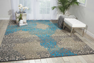 Nourison Opaline OPA13 Charcoal Area Rug Room Image Feature