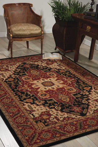 Nourison Paramount PAR05 Black Area Rug Room Image Feature