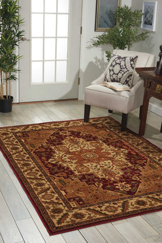 Nourison Paramount PAR05 Gold Area Rug Room Image Feature