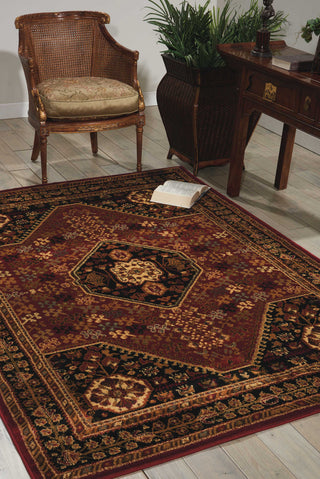 Nourison Paramount PAR21 Red Area Rug Room Image Feature