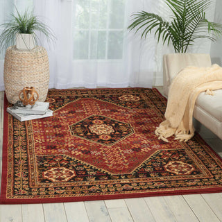 Nourison Paramount PAR21 Red Area Rug Room Image Feature