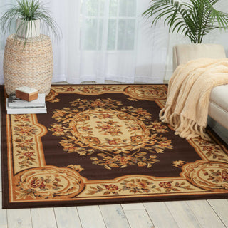 Nourison Paramount PAR37 Chocolate Area Rug Room Image Feature