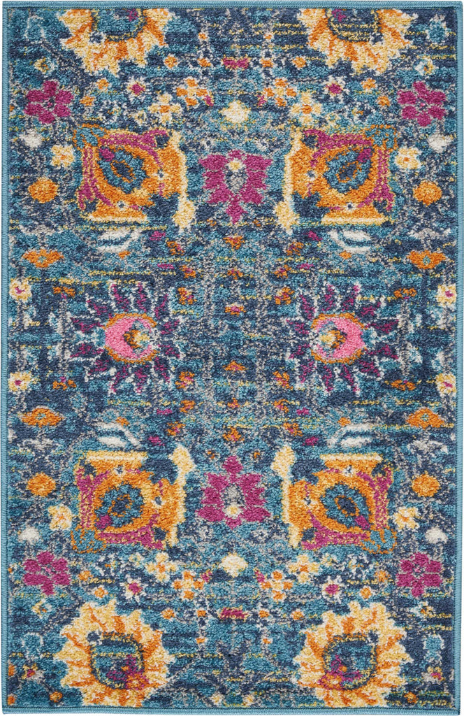 Nourison Passion PSN01 Denim Area Rug 22'' X 34''