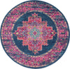 Nourison Passion PSN03 Blue Area Rug 8' Rnd
