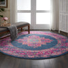Nourison Passion PSN03 Blue Area Rug 8' Rnd