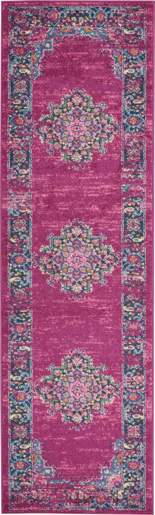 Nourison Passion PSN03 Fuchsia Area Rug 2'2'' X 7'6'' Runner