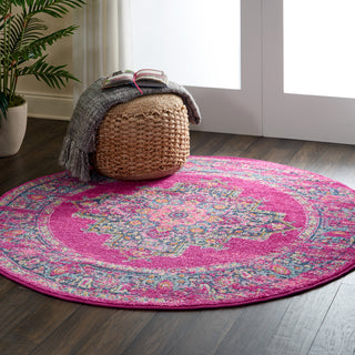 Nourison Passion PSN03 Fuchsia Area Rug Room Image Feature