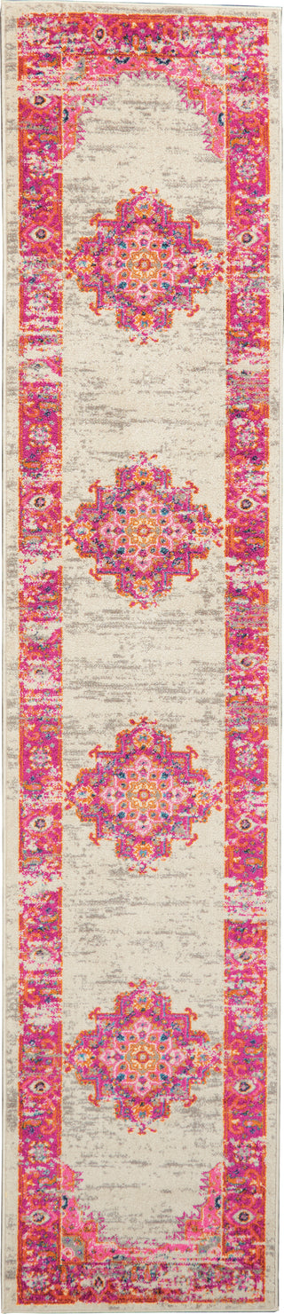 Nourison Passion PSN03 Ivory/Fushia Area Rug 2' X 10'