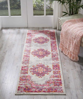 Nourison Passion PSN03 Ivory/Fushia Area Rug Room Image