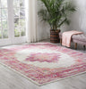 Nourison Passion PSN03 Ivory/Fushia Area Rug Room Image Feature