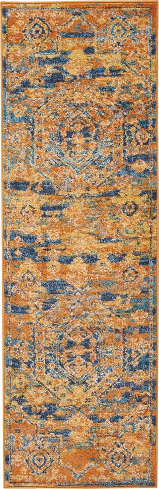 Nourison Passion PSN07 Teal/Sun Area Rug 1'10'' X 6' Runner