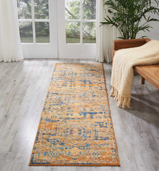 Nourison Passion PSN07 Teal/Sun Area Rug Room Image