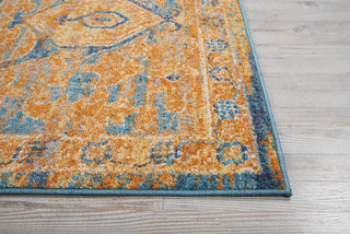 Nourison Passion PSN07 Teal/Sun Area Rug Detail Image