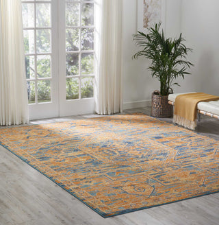 Nourison Passion PSN07 Teal/Sun Area Rug Room Image