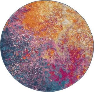 Nourison Passion PSN10 Sunburst Area Rug Round